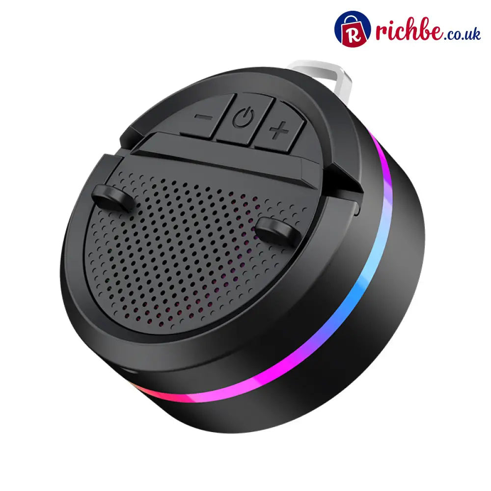 Portable Bluetooth Speaker with RGB Lights & Phone Stand - Black 🔥 / 1 PC - Electronics & Accessories