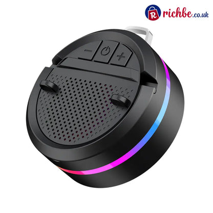Portable Bluetooth Speaker with RGB Lights & Phone Stand - Black 🔥 / 1 PC - Electronics & Accessories