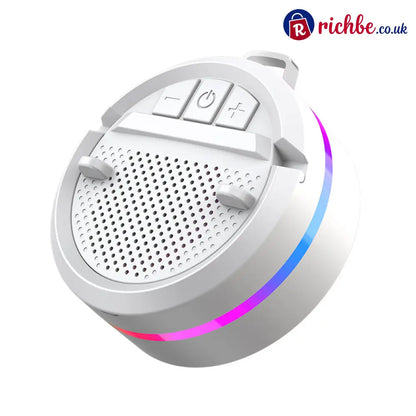 Portable Bluetooth Speaker with RGB Lights & Phone Stand - White 🤘 / 1 PC - Electronics & Accessories