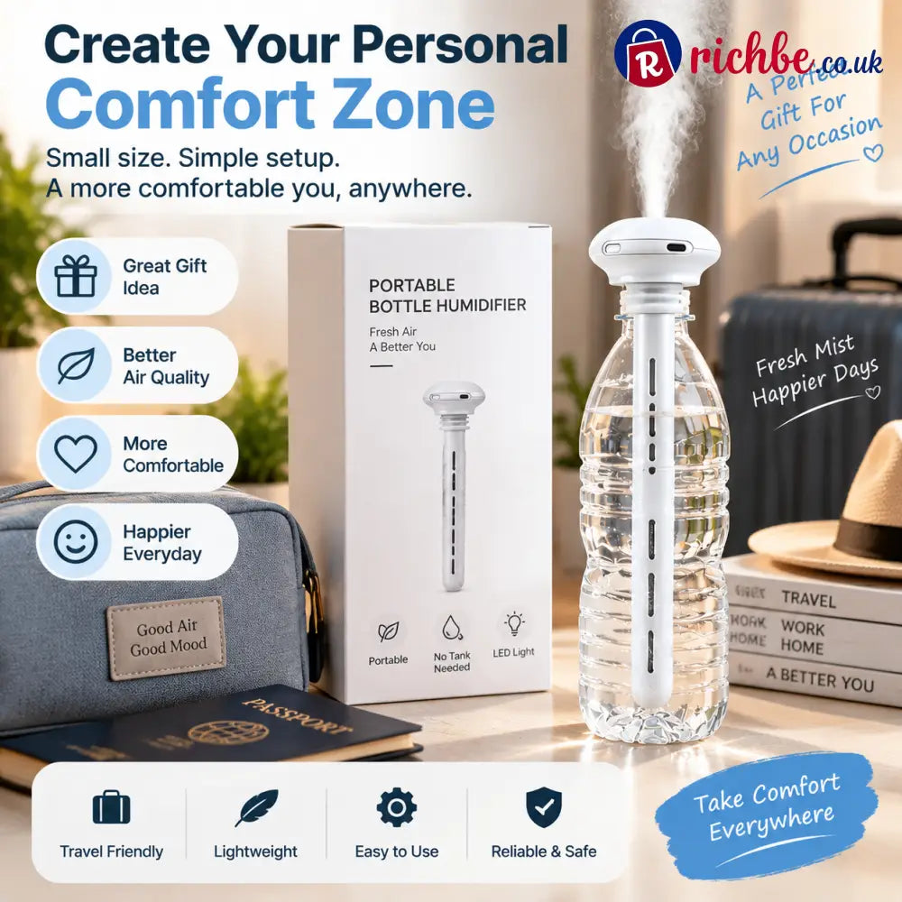 💧 Portable Bottle Humidifier | Turn Any Bottle Into A Personal Mist Maker