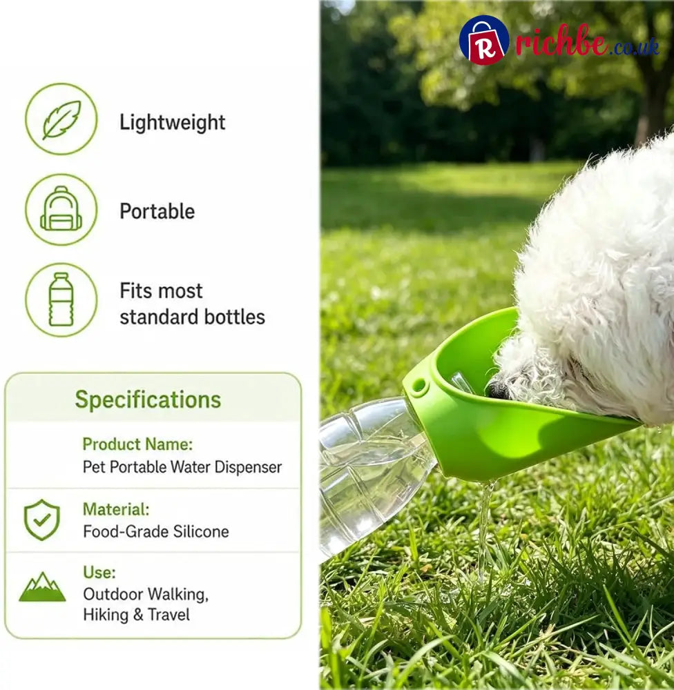 Portable Dog Water Bottle Adapter Leak-Proof Pet Water Drinking Spout