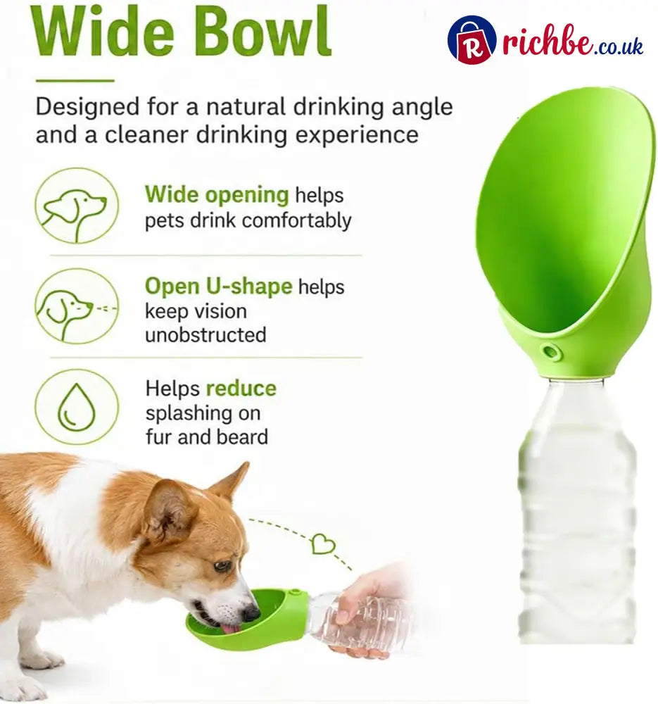 Portable Dog Water Bottle Adapter Leak-Proof Pet Water Drinking Spout