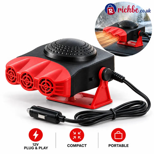 Portable Dual Mode Windshield Defogger For Car Jeep Trucks (CHD) - Red