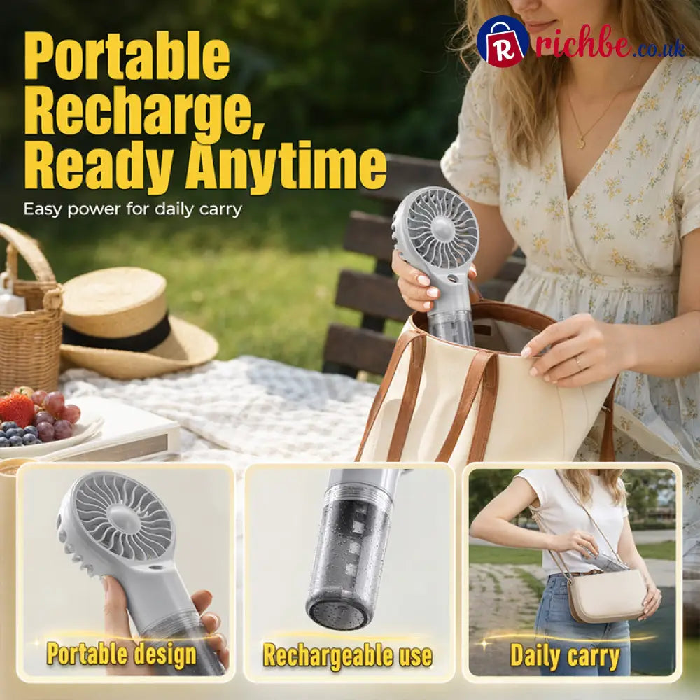 🧊Portable Handheld Mist Cooling Fan ❄️ - Houseware & Kitchen