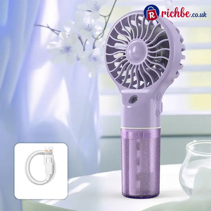 🧊Portable Handheld Mist Cooling Fan ❄️ - purple / Normal - Houseware & Kitchen