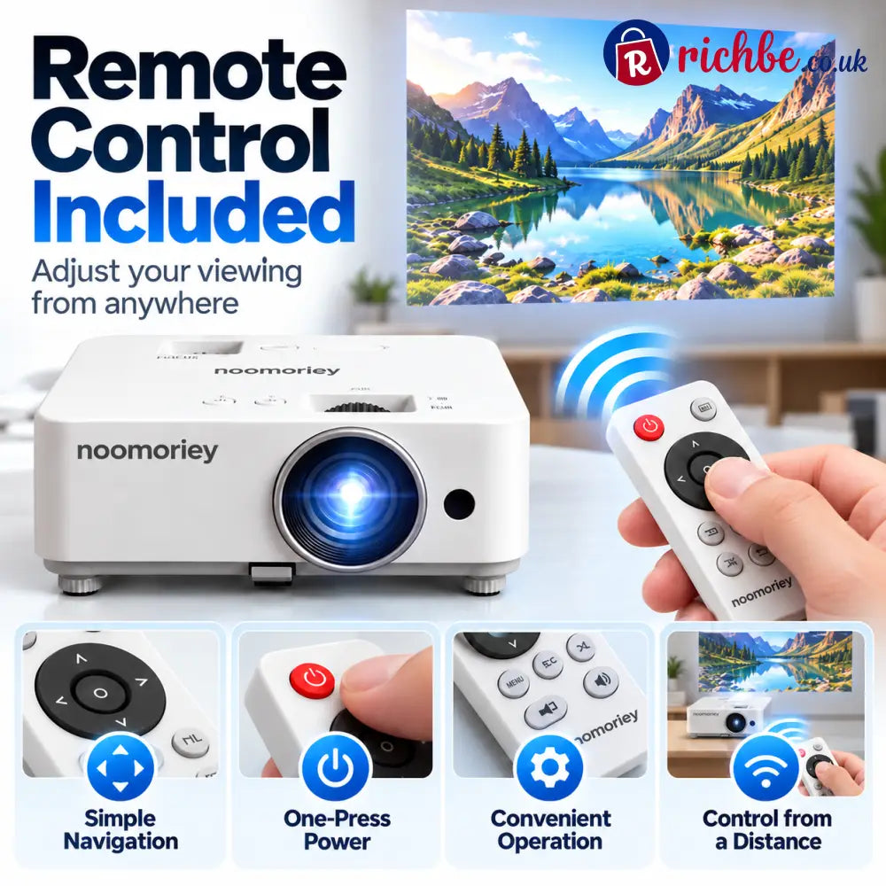 🎬 Portable Mini Projector 📽️ – 100’ Big Screen HDMI & USB Remote Control Included