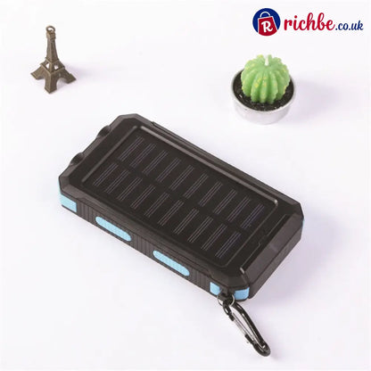 ☀️50% OFF NOW! Portable Solar Power Bank – Waterproof Solar Charger with Dual LED Flashlight Heavy-Duty Shockproof