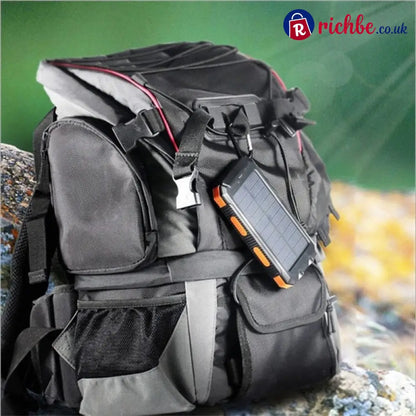 ☀️50% OFF NOW! Portable Solar Power Bank – Waterproof Solar Charger with Dual LED Flashlight Heavy-Duty Shockproof