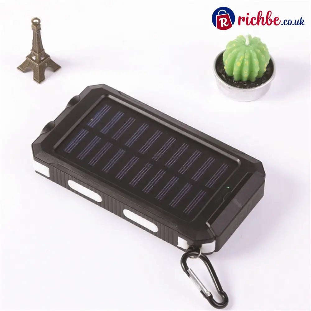 ☀️50% OFF NOW! Portable Solar Power Bank – Waterproof Solar Charger with Dual LED Flashlight Heavy-Duty Shockproof