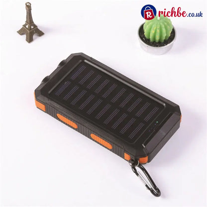 ☀️50% OFF NOW! Portable Solar Power Bank – Waterproof Solar Charger with Dual LED Flashlight Heavy-Duty Shockproof