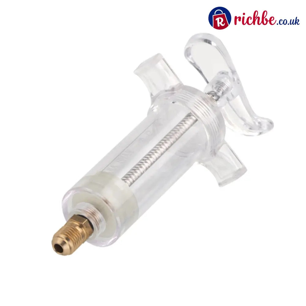 🔧 Precision AC Oil Dye Injector – Brass Construction High Pressure Hose Clear Barrel ✨ - Tools & Gadgets