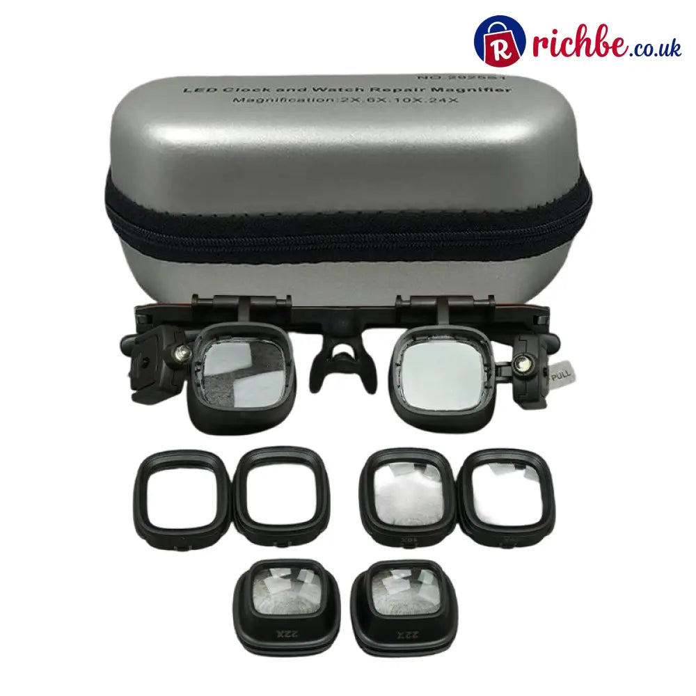 🔍 Precision LED Magnifier for Electronics & Crafts 🛠️ - BUY 1 / 4-Lens System (2X + 6X + 10X + 24X) - Hot sale