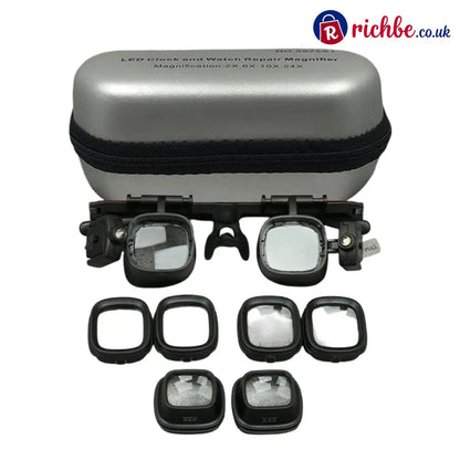 🔍 Precision LED Magnifier for Electronics & Crafts 🛠️ - BUY 1 / 4-Lens System (2X + 6X + 10X + 24X) - Hot sale