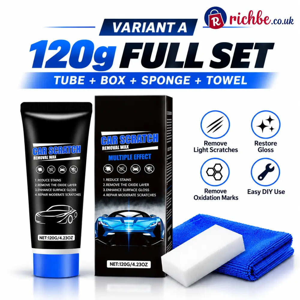 Premium Car Scratch Removal Polish Wax - Repair Wax + Cloth & Sponge - Hot sale