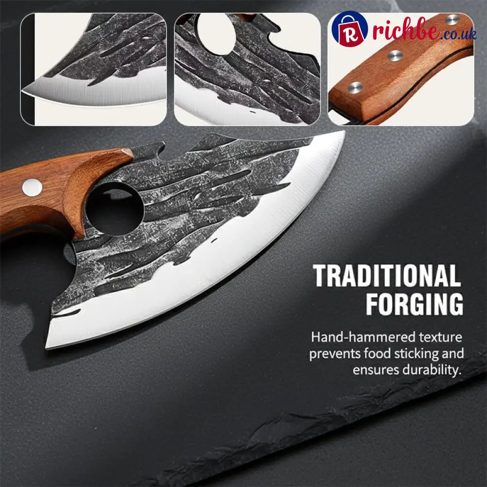 Premium Hand-Forged Chef’s Knife & Cleaver Set