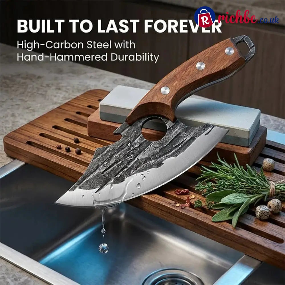 Premium Hand-Forged Chef’s Knife & Cleaver Set