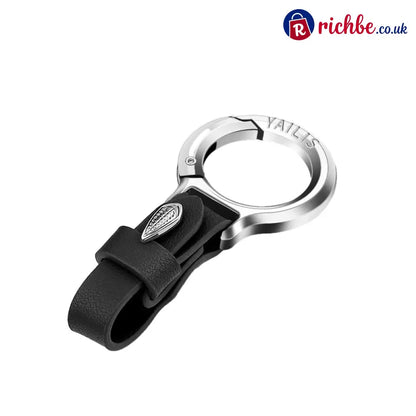 Premium Metal Quick-Release Keychain(2 pcs) - Black（2 pcs) / Silver