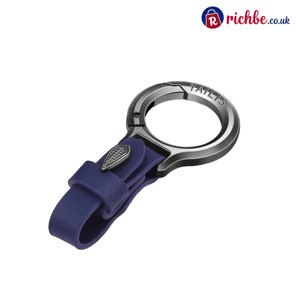 Premium Metal Quick-Release Keychain(2 pcs) - Blue（2 pcs) / Gunmetal