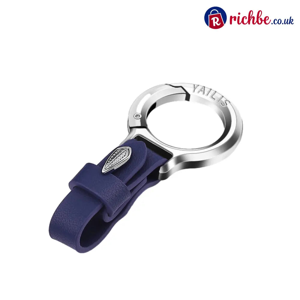 Premium Metal Quick-Release Keychain(2 pcs) - Blue（2 pcs) / Silver