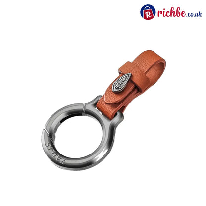 Premium Metal Quick-Release Keychain(2 pcs) - Brown（2 pcs) / Gunmetal
