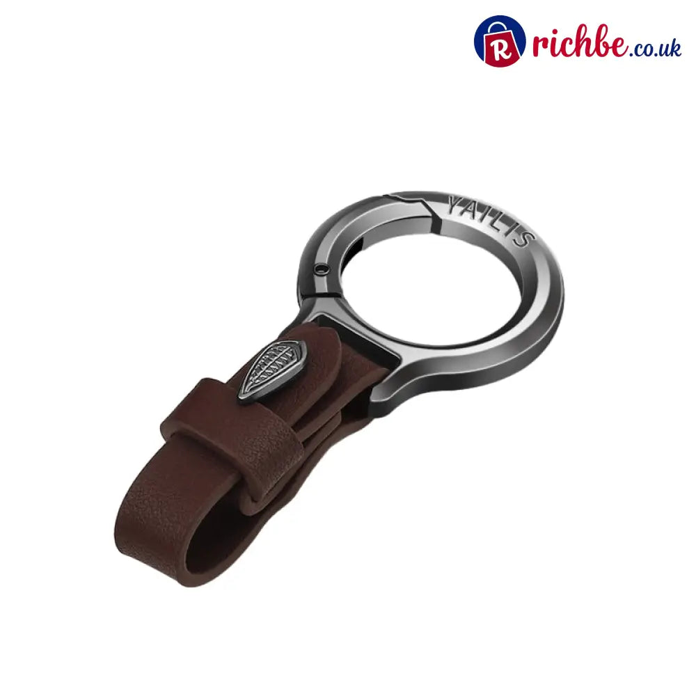 Premium Metal Quick-Release Keychain(2 pcs) - Coffee（2 pcs) / Gunmetal