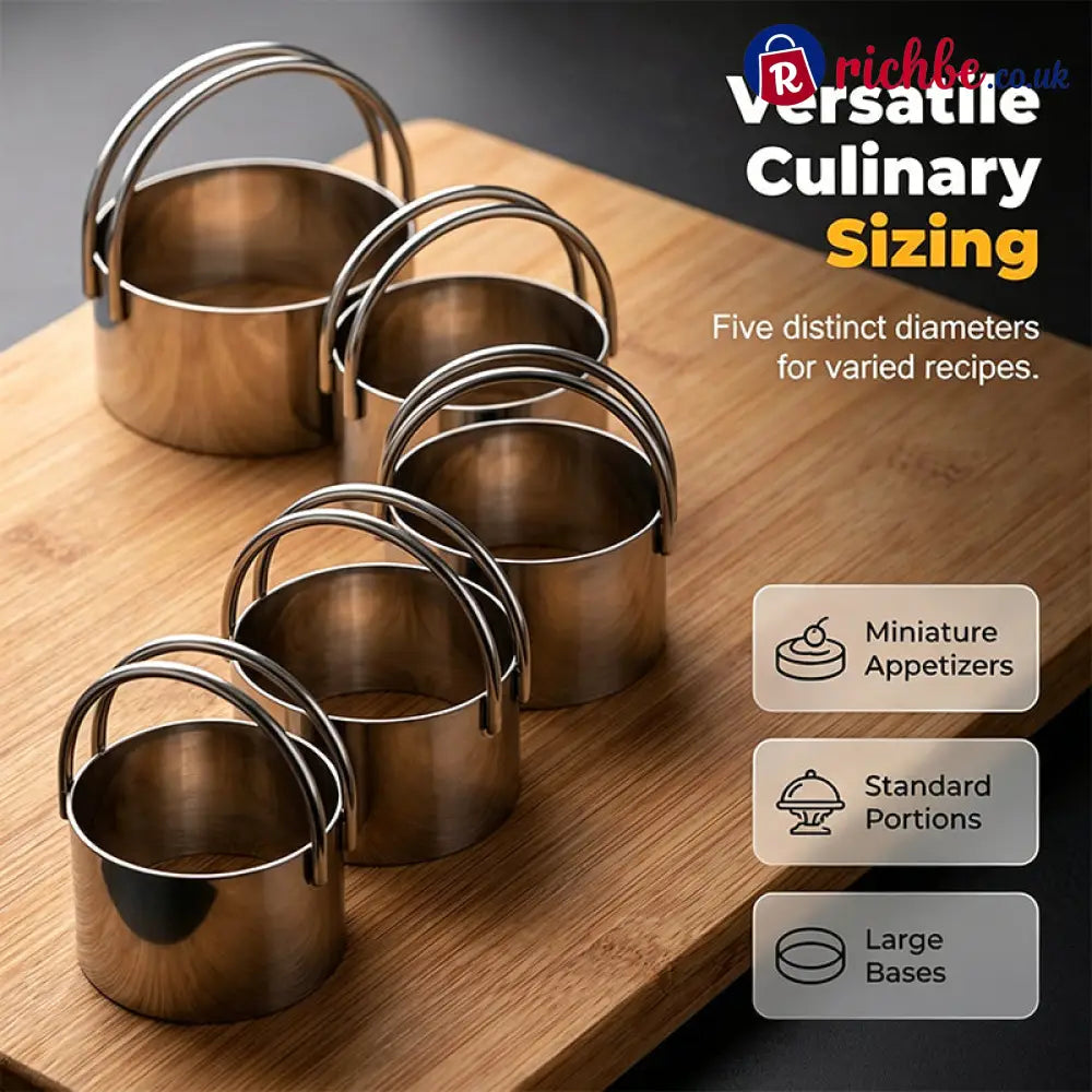 Professional 5-Piece Pastry Cutter Set 🍰 - Houseware & Kitchen