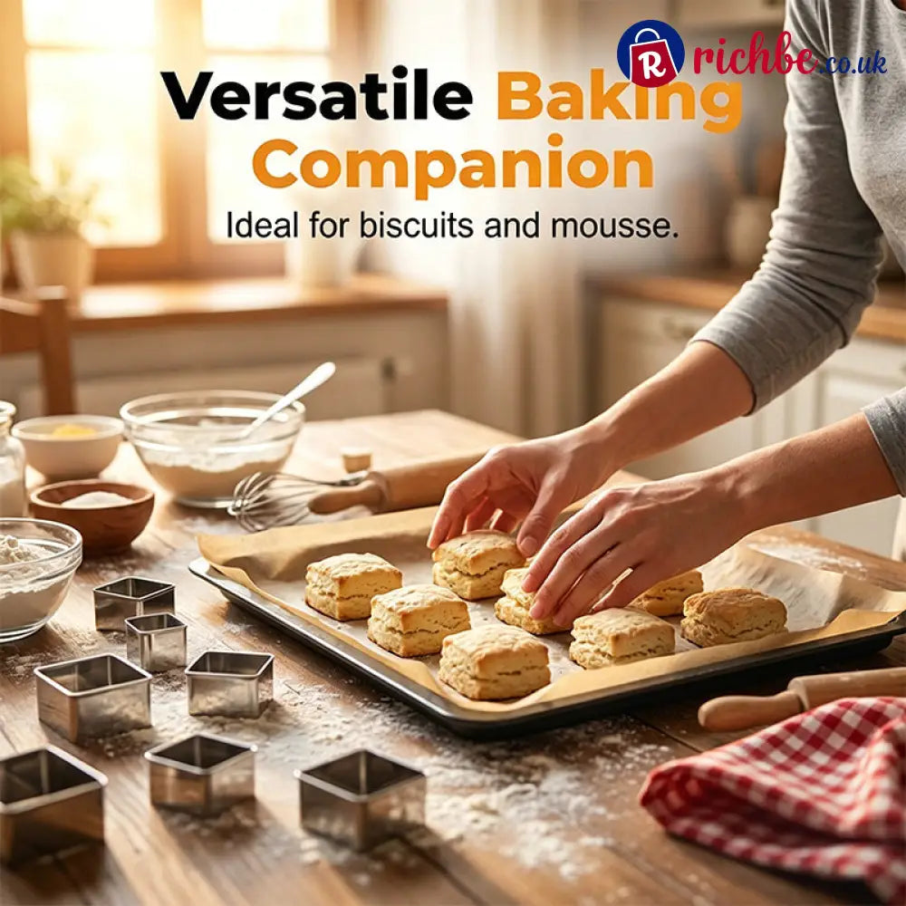 Professional 5-Piece Pastry Cutter Set 🍰 - Round straight & Round fluted - Houseware & Kitchen