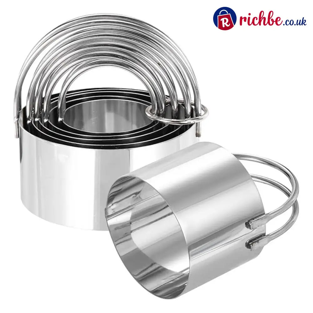 Professional 5-Piece Pastry Cutter Set 🍰 - Round straight - Houseware & Kitchen
