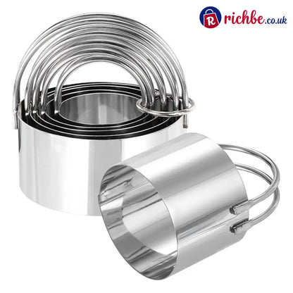 Professional 5-Piece Pastry Cutter Set 🍰 - Round straight - Houseware & Kitchen