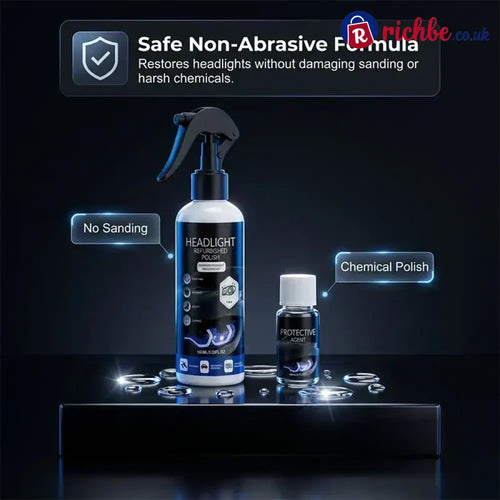 🏆LAST DAY SALE: ONLY ￡9.99!!🚗 🔆Professional Car Headlight Restoration Kit🫧 – Removes yellowing & scratches, restores clarity & UV protection – easy DIY solution ✨