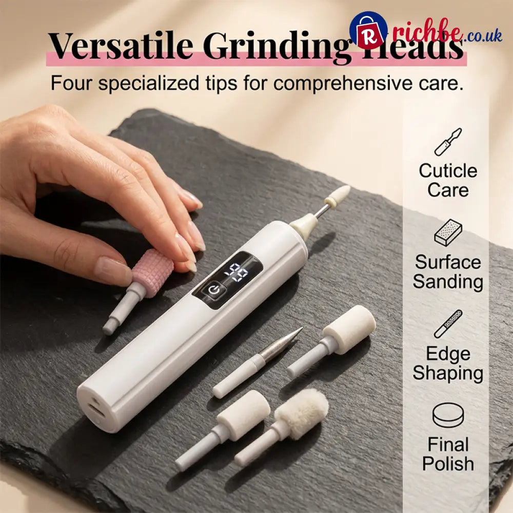 ✨❤️Professional Electric Nail Polisher - Electric Nail Drill + 4 types of grinding head accessories - Hot sale