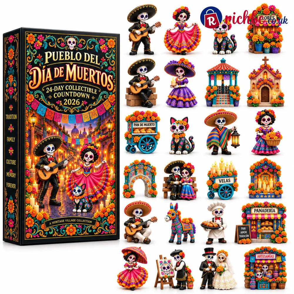 💀🌼 Pueblo del Día de Muertos 2026 – 24-Day Collectible Countdown Calendar 🎉
