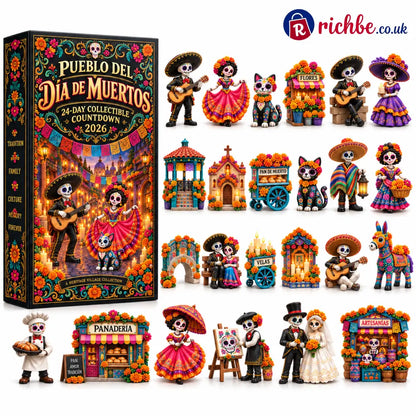💀🌼 Pueblo del Día de Muertos 2026 – 24-Day Collectible Countdown Calendar 🎉