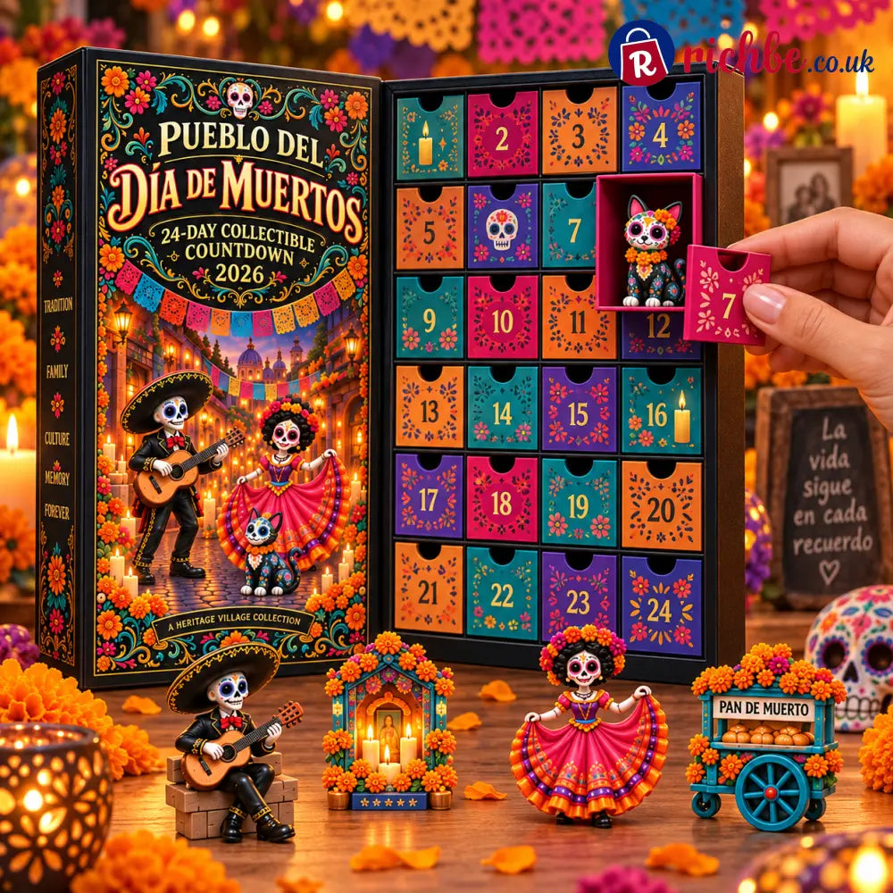💀🌼 Pueblo del Día de Muertos 2026 – 24-Day Collectible Countdown Calendar 🎉