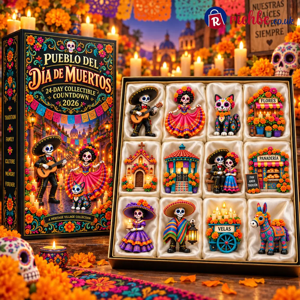 💀🌼 Pueblo del Día de Muertos 2026 – 24-Day Collectible Countdown Calendar 🎉