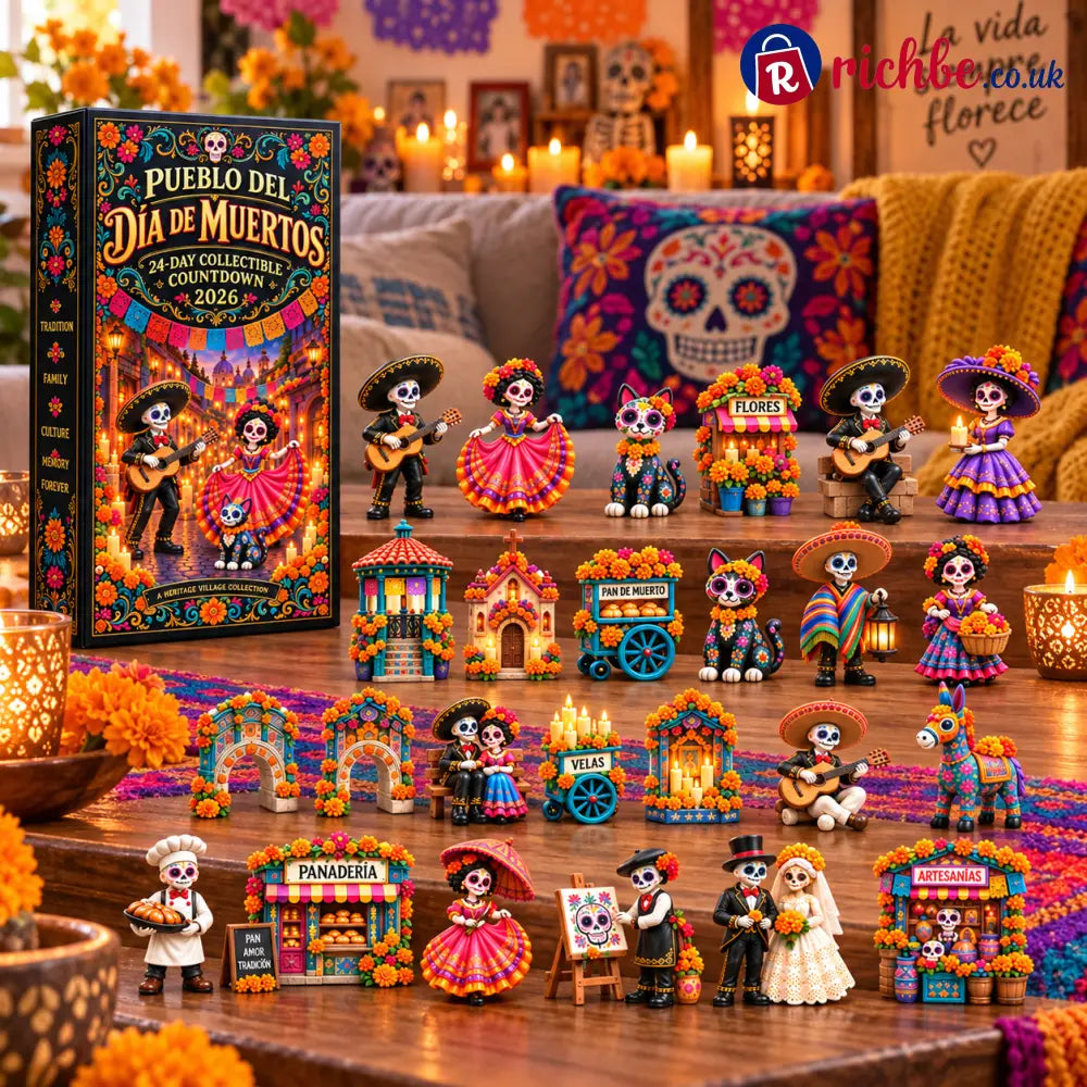 💀🌼 Pueblo del Día de Muertos 2026 – 24-Day Collectible Countdown Calendar 🎉