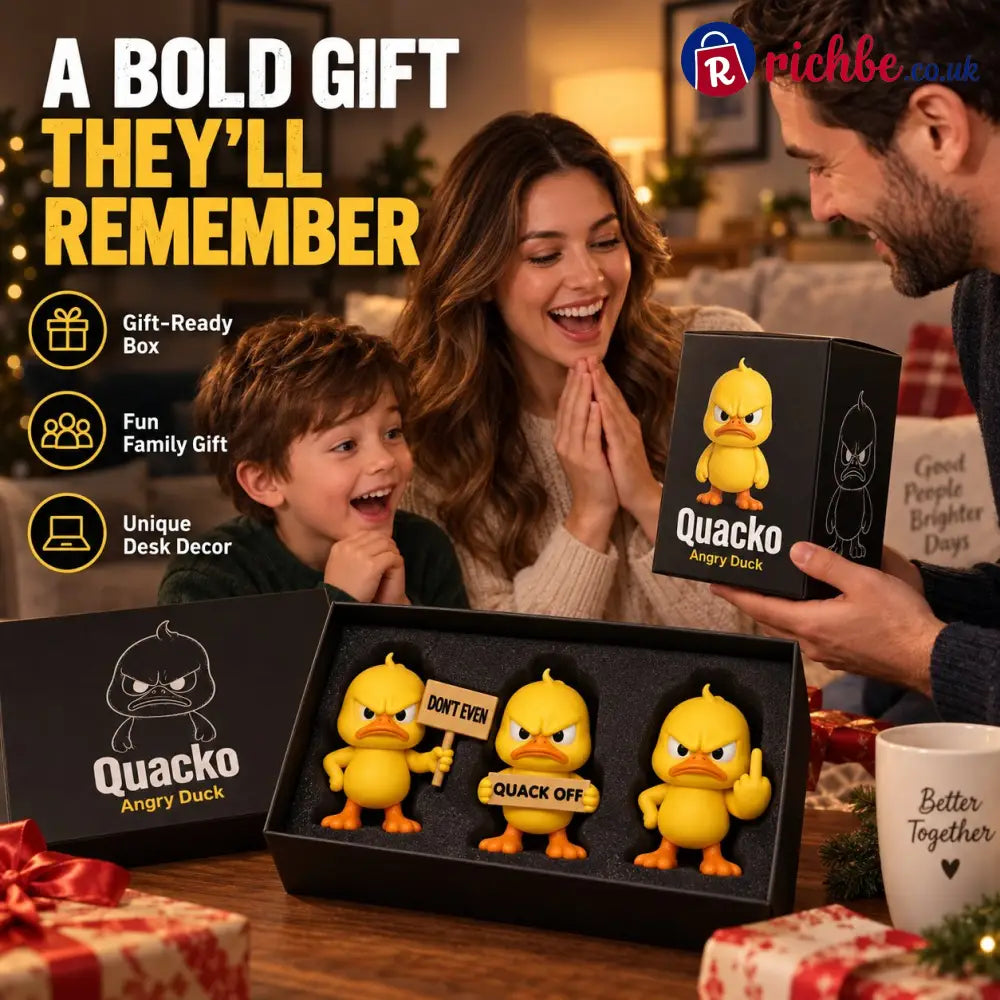 Quacko Angry Duck Collection – Sarcastic Desk Figurines Funny Decor for Office Workspace & Home Shelves