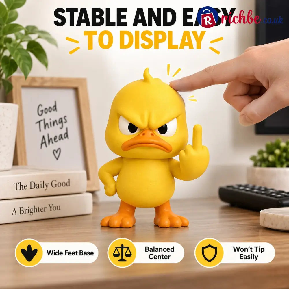 Quacko Angry Duck Collection – Sarcastic Desk Figurines Funny Decor for Office Workspace & Home Shelves