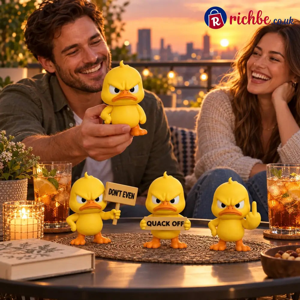 Quacko Angry Duck Collection – Sarcastic Desk Figurines Funny Decor for Office Workspace & Home Shelves