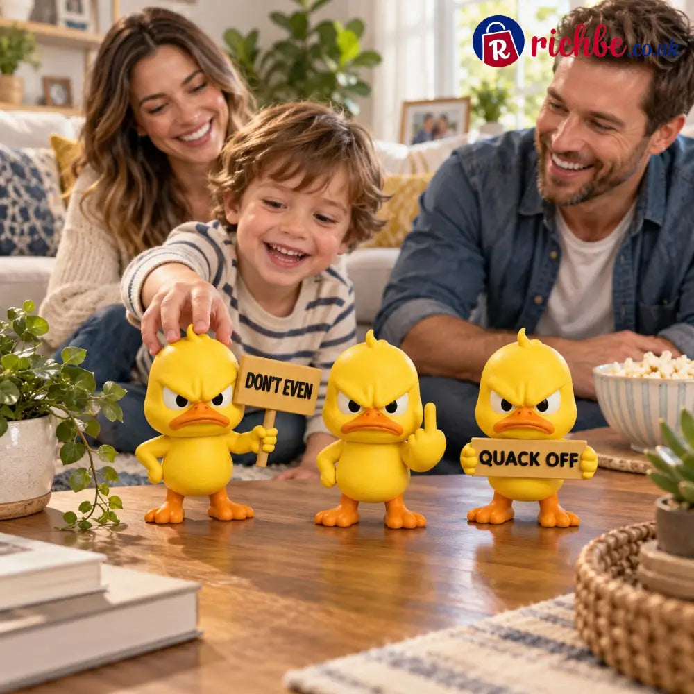 Quacko Angry Duck Collection – Sarcastic Desk Figurines Funny Decor for Office Workspace & Home Shelves