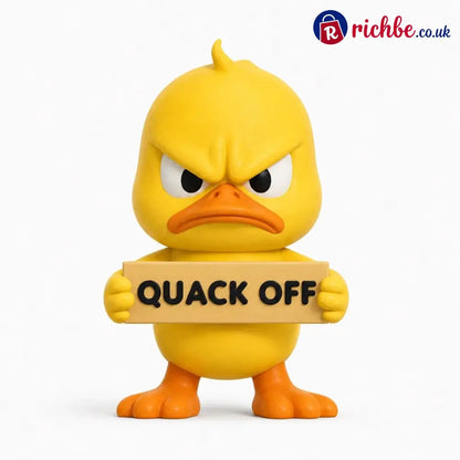 Quacko Angry Duck Collection – Sarcastic Desk Figurines Funny Decor for Office Workspace & Home Shelves - QUACK OFF