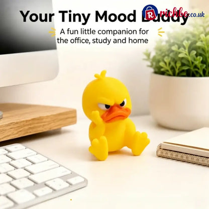 Quacko Angry Duck Collection – Sarcastic Desk Figurines Funny Decor for Office Workspace & Home Shelves - Sitting