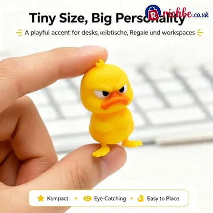 Quacko Angry Duck Collection – Sarcastic Desk Figurines Funny Decor for Office Workspace & Home Shelves - Standing