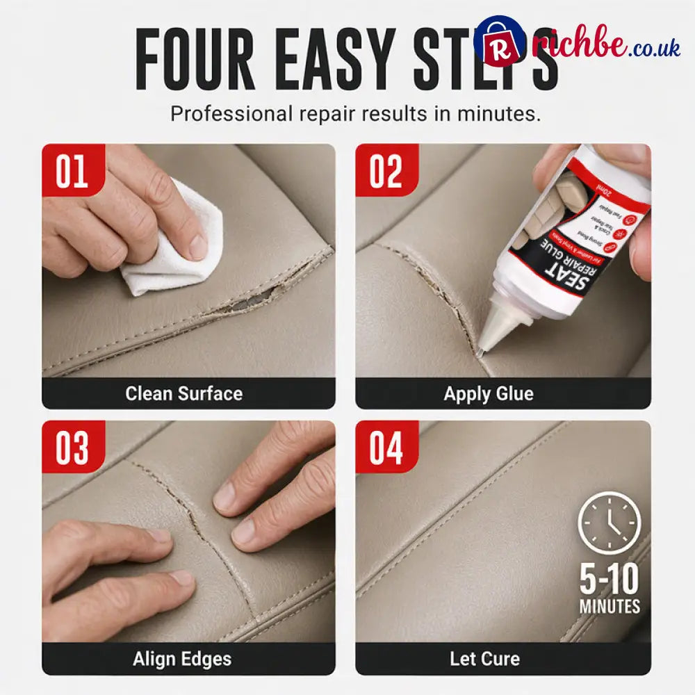 Quick Dry Car Seat Leather Repair Glue - Cleaning & Odor