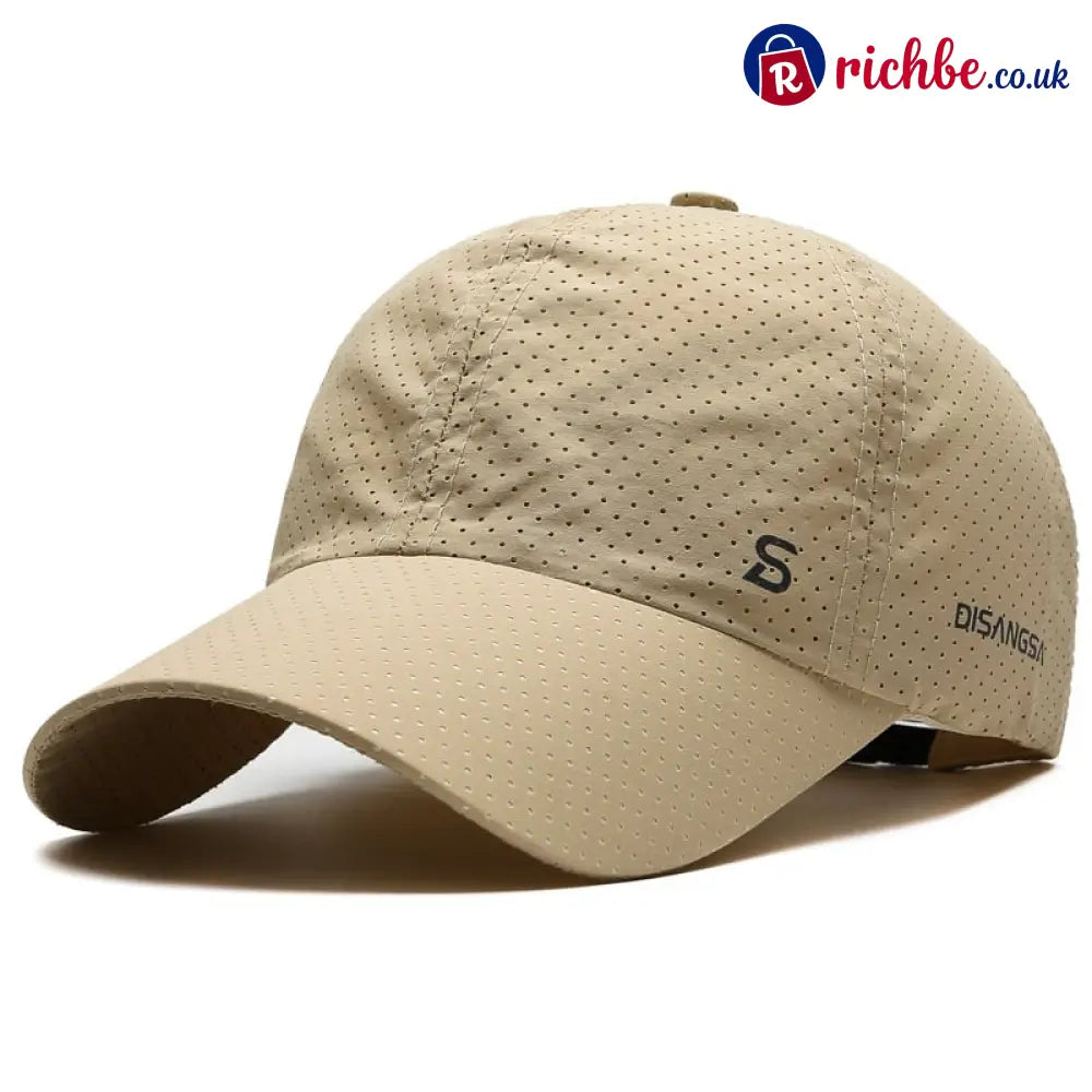 Quick-Dry UV Protection Baseball Cap – Breathable Adjustable Unisex Hat - Khaki