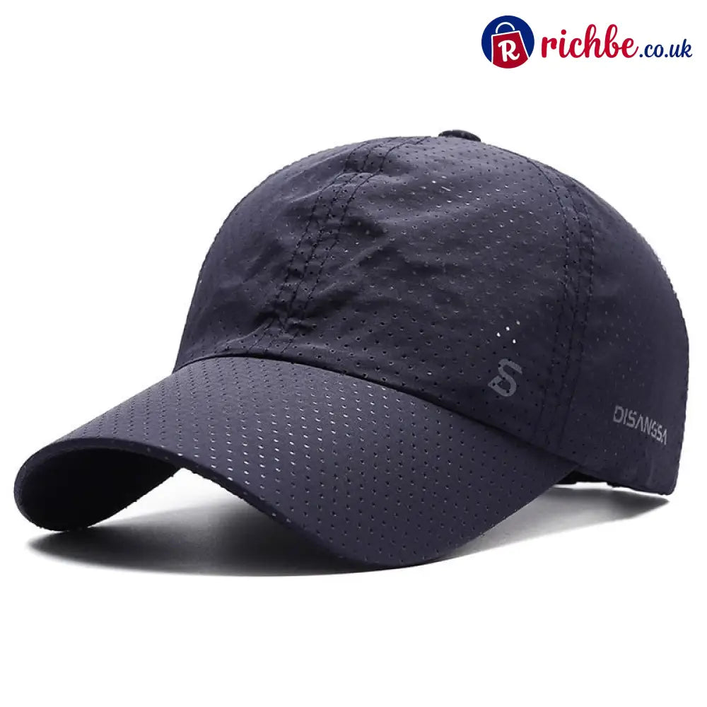Quick-Dry UV Protection Baseball Cap – Breathable Adjustable Unisex Hat - Navy