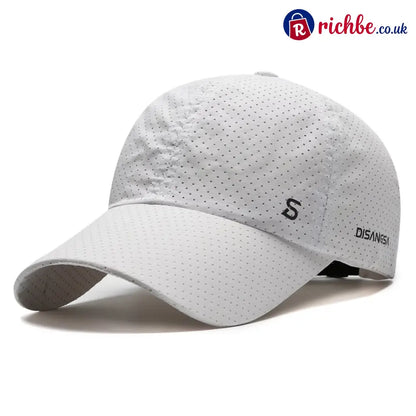 Quick-Dry UV Protection Baseball Cap – Breathable Adjustable Unisex Hat - White