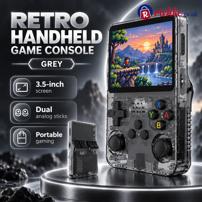 🎮 R36S Retro Handheld Game Console – 3.5″ Screen & Dual Analog Sticks - Black - Handheld Game Consoles