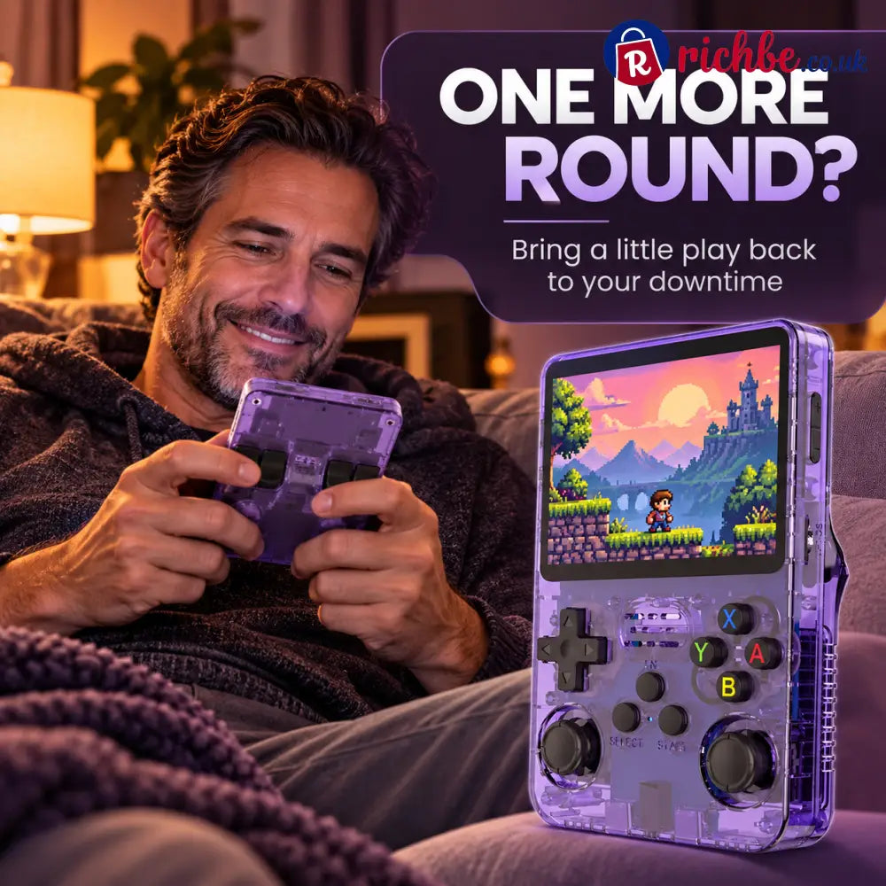 R36S retro handheld at home