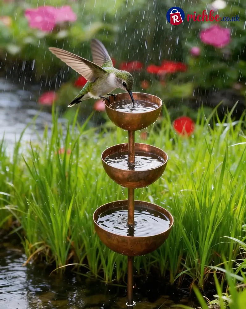 🌧️ Rain Catcher - Plant Support🐦 Metal Garden Ornament